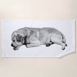 Slow Shore, Happy Bones Beach Towel