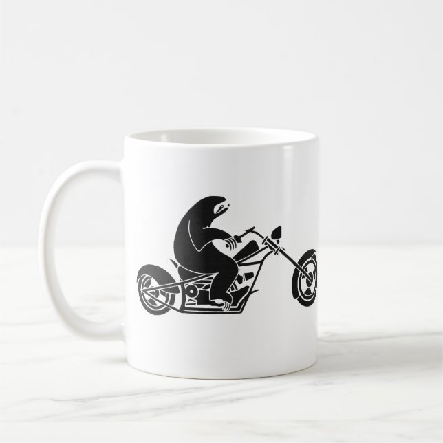 Slow Sloth On A Fast Bike Coffee Mug (Left)