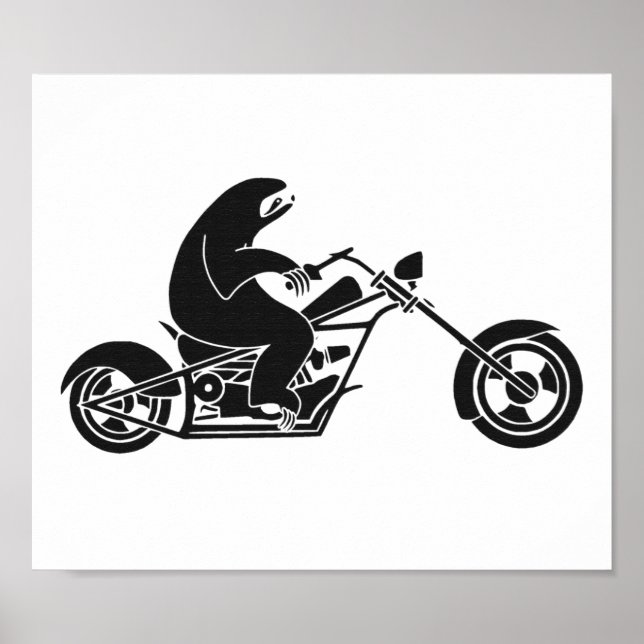 Slow Sloth On A Fast Bike Poster (Front)