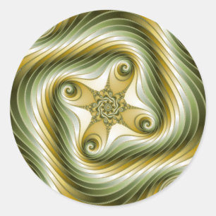 Slow Spin - Fractal Art Classic Round Sticker