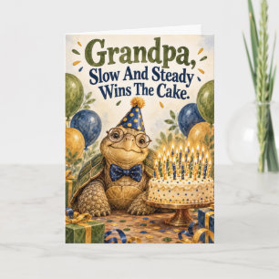 Slow Steady Grandpa Birthday Card
