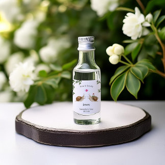 Slow & Steady Snail Wedding Favor Liquor Bottle Label