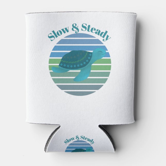 Slow & Steady Turtle Can Cooler (Front)