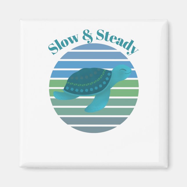 Slow & Steady Turtle Magnet (Front)