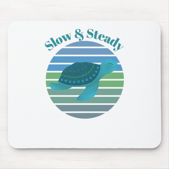 Slow & Steady Turtle Mouse Pad (Front)