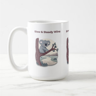 **"Slow & Steady Wins – Motivational Cute Koala "* Coffee Mug