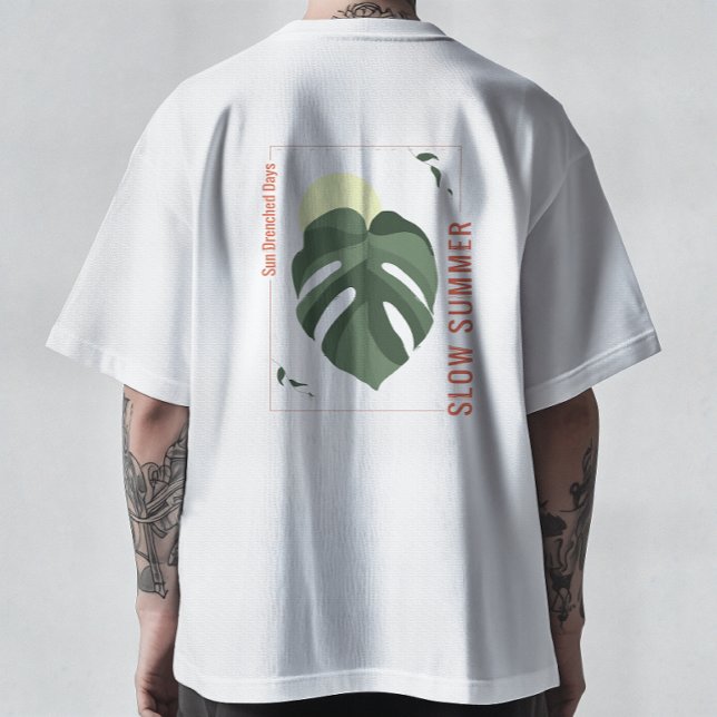 Slow Summer Monstera Specimen T-Shirt (Creator Uploaded)