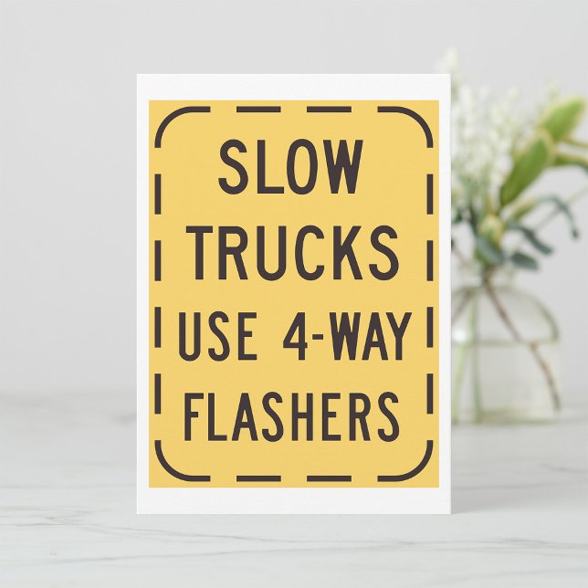Slow Trucks Road Sign Invitation (Creator Uploaded)
