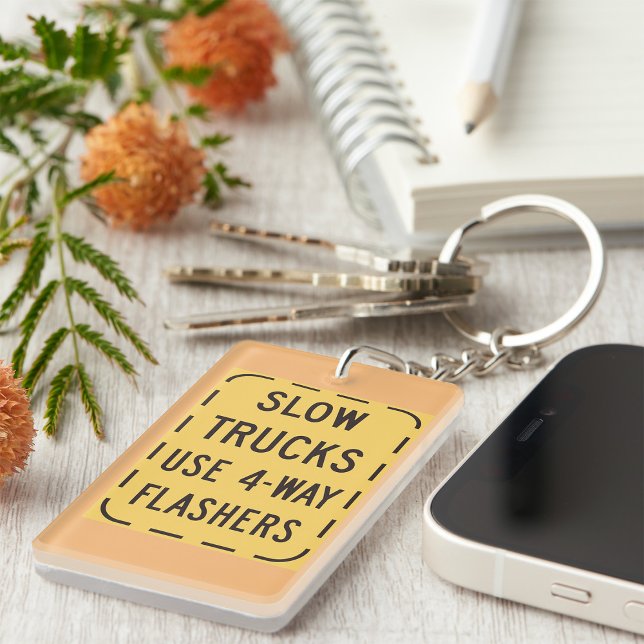 Slow Trucks Road Sign Key Ring (Creator Uploaded)