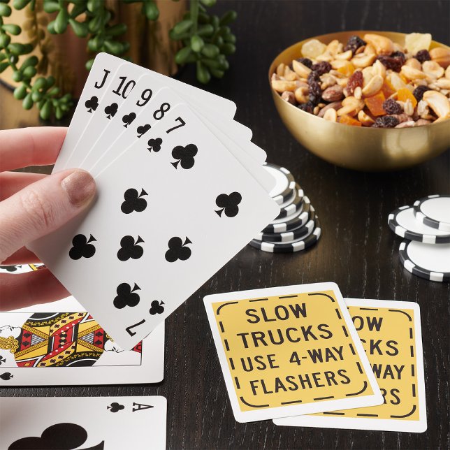 Slow Trucks Road Sign Playing Cards (Creator Uploaded)