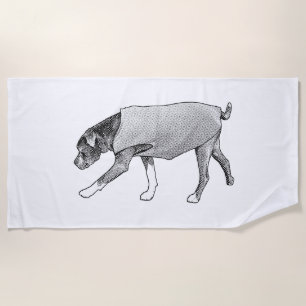 Slow Walks Near Quiet Shores Beach Towel
