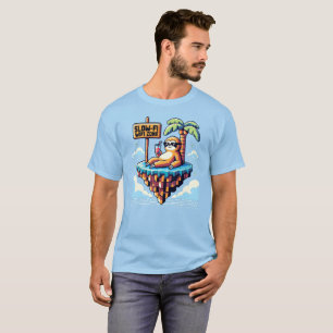 Slow WiFi Zone - Funny Pixel Art Sloth Vacation T-Shirt
