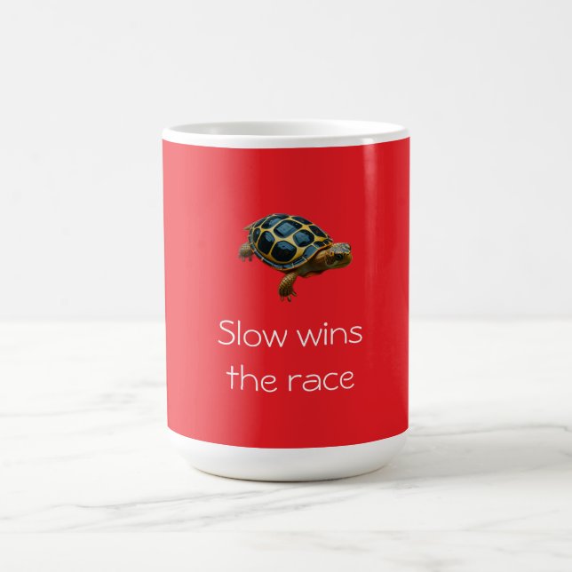 Slow Wins the Race Turtle Coffee Mug (Center)