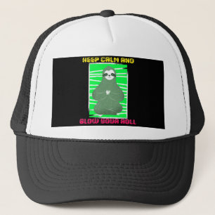 Slow Your Roll Funny Sloth Yoga Posing Trucker Hat