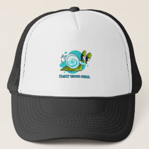 Slow Your Roll Funny Snail with Sanitizer Trucker Hat