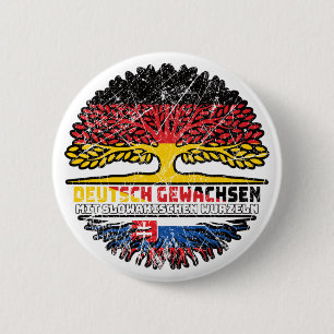 Slowakei Deutsch Deutschland Baum 6 Cm Round Badge