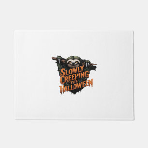 Slowly Creeping This Halloween - Creepy Sloth Clas Doormat
