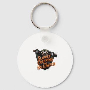 Slowly Creeping This Halloween - Creepy Sloth Clas Key Ring