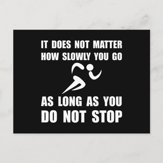 Slowly Go Runner Postcard (Front)