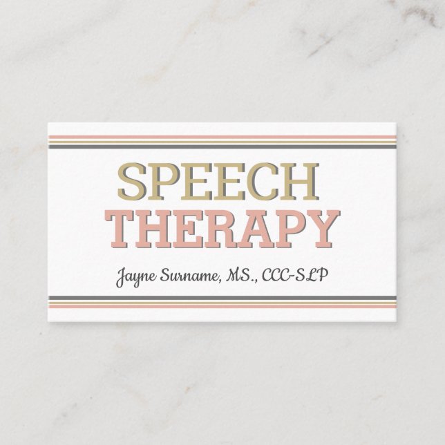 SLP cards! Speech Therapy Business Cards (Front)