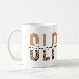 SLP cheetah print Speech language pathologist gift Coffee Mug