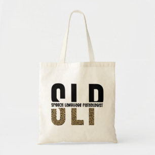 SLP cheetah print Speech language pathologist gift Tote Bag