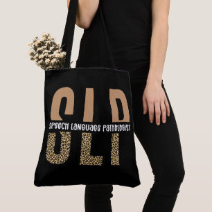 SLP cheetah print Speech language pathologist gift Tote Bag