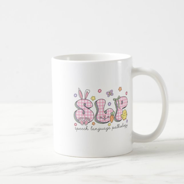 Slp Easter Speech Language Pathology Spring Speech Coffee Mug (Right)