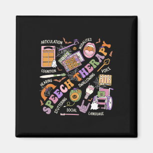 Slp Halloween Shirt Speech Therapy Halloween Cute Magnet