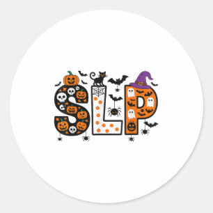 Slp Halloween Speech Language Pathologist _1 Classic Round Sticker