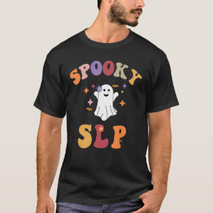 Slp Halloween Speech Language Pathologist Spooky T-Shirt