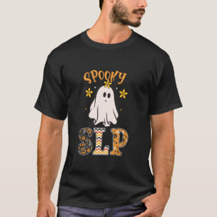 SLP Halloween Spooky Speech Language Pathologist H T-Shirt