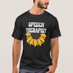 SLP Language Therapy Therapist Mental Speech Sunfl T-Shirt