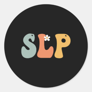 Slp Retro Groovy Vintage Women Happy First Day Of Classic Round Sticker
