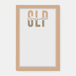 SLP Speech Language Pathologist Cheetah Post-it Notes