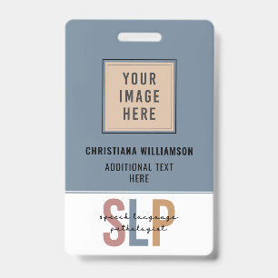 SLP Speech Language Pathologist ID Badge