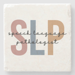 SLP Speech Language Pathologist Retro Stone Coaster