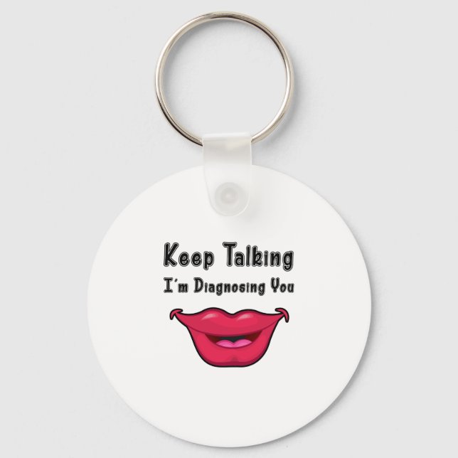 Slp Speech Language Pathology Gifts Key Ring (Front)