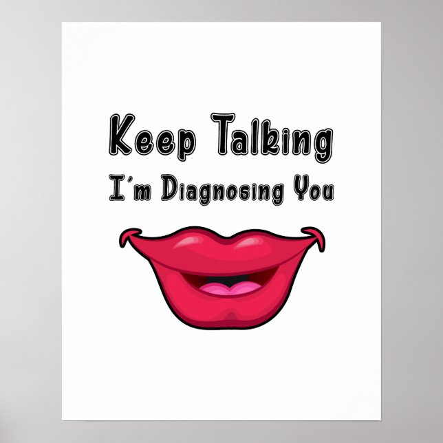 Slp Speech Language Pathology Gifts Poster (Front)