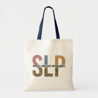 SLP Speech Pathologist Leopard Print Typography