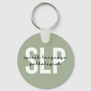 SLP Speech Pathologist Speech Therapist Key Ring