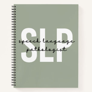 SLP Speech Pathologist Speech Therapist Notebook