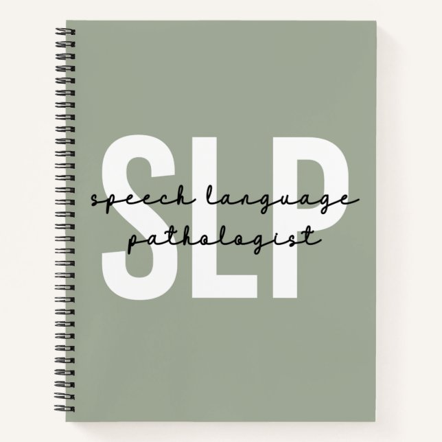 SLP Speech Pathologist Speech Therapist Notebook (Front)
