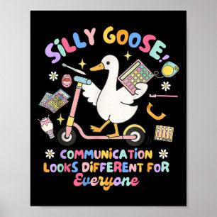 Slp Speechie Silly Goose Communication Looks Diffe Poster