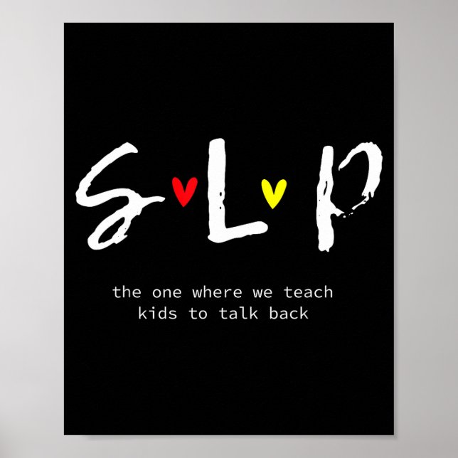 Slp Teacher Shirts Speech Language Pathologist Gif Poster (Front)