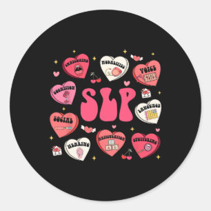 Slp Valentines Day  Classic Round Sticker