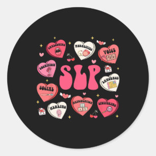 Slp Valentines Day Classic Round Sticker