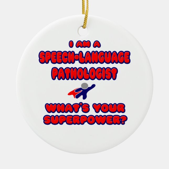 SLP .. What's Your Superpower? Ceramic Tree Decoration (Front)