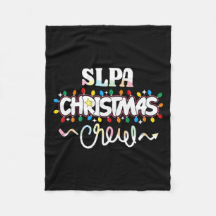 Slpa Christmas Crew Speech Pathology Istant Xma Fleece Blanket