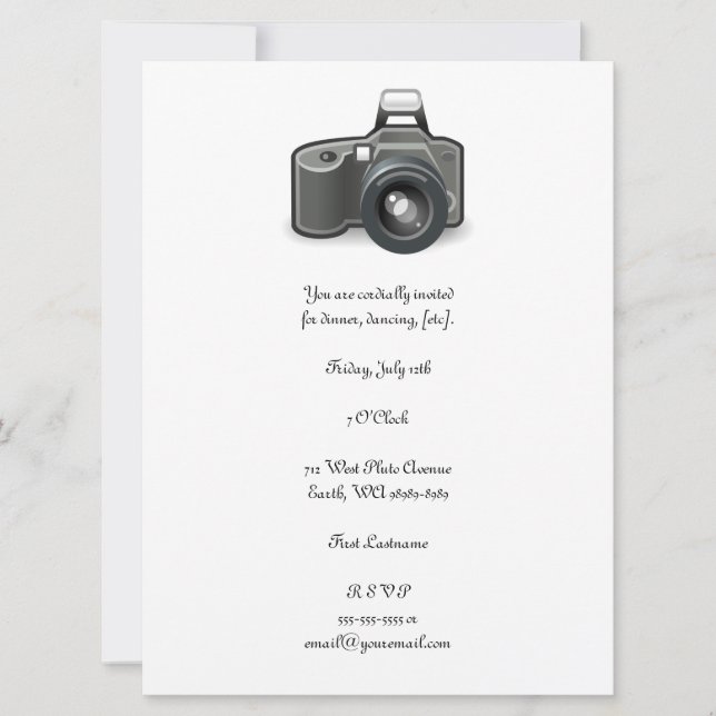 SLR Camera Invitation (Front)